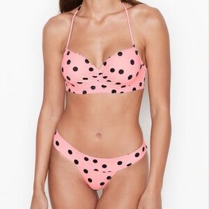 WNOT Victorias Secret pink polka dot bikini